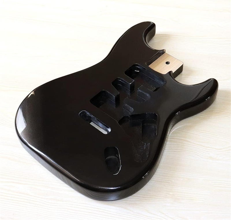 JD.Moon Electric Guitar Body for Fender Strat Guitar Accessory DIY Poplar Wood HSH Guitar Body Black Glossy - Image 2